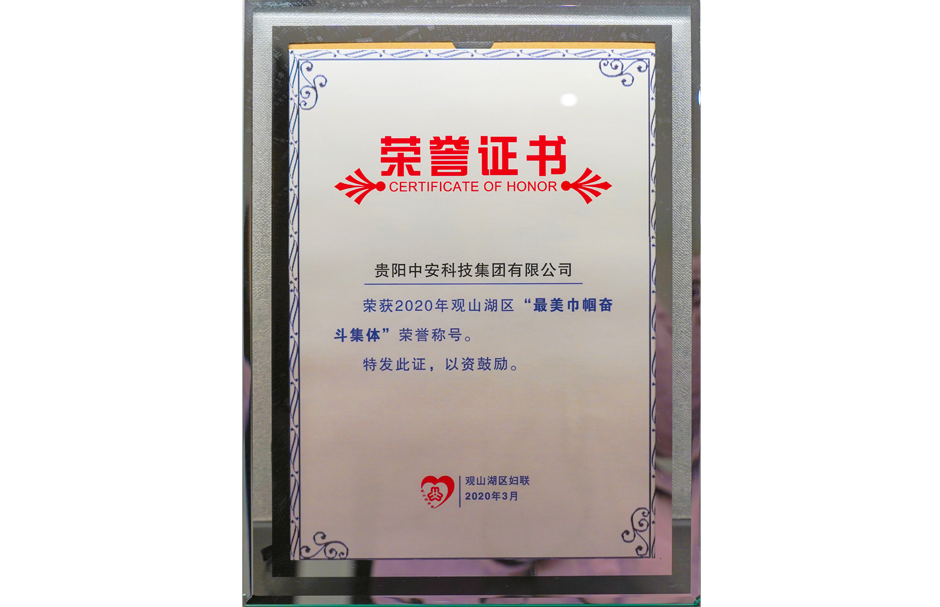2020年觀山湖區(qū)“最美巾幗奮斗集體” 